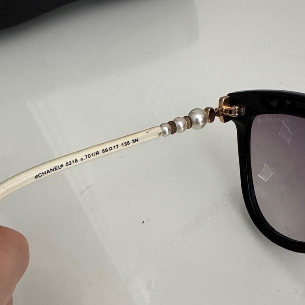 Chanel Black Sunglasses with Case - Picture 7 of 8